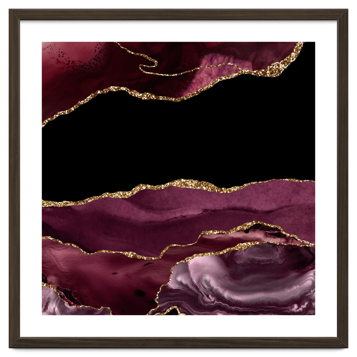 Burgundy & Gold Agate Texture 16