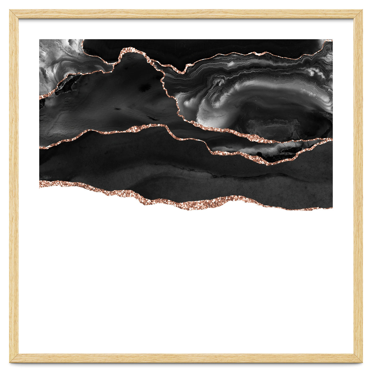 Black & Rose Gold Agate Texture 05