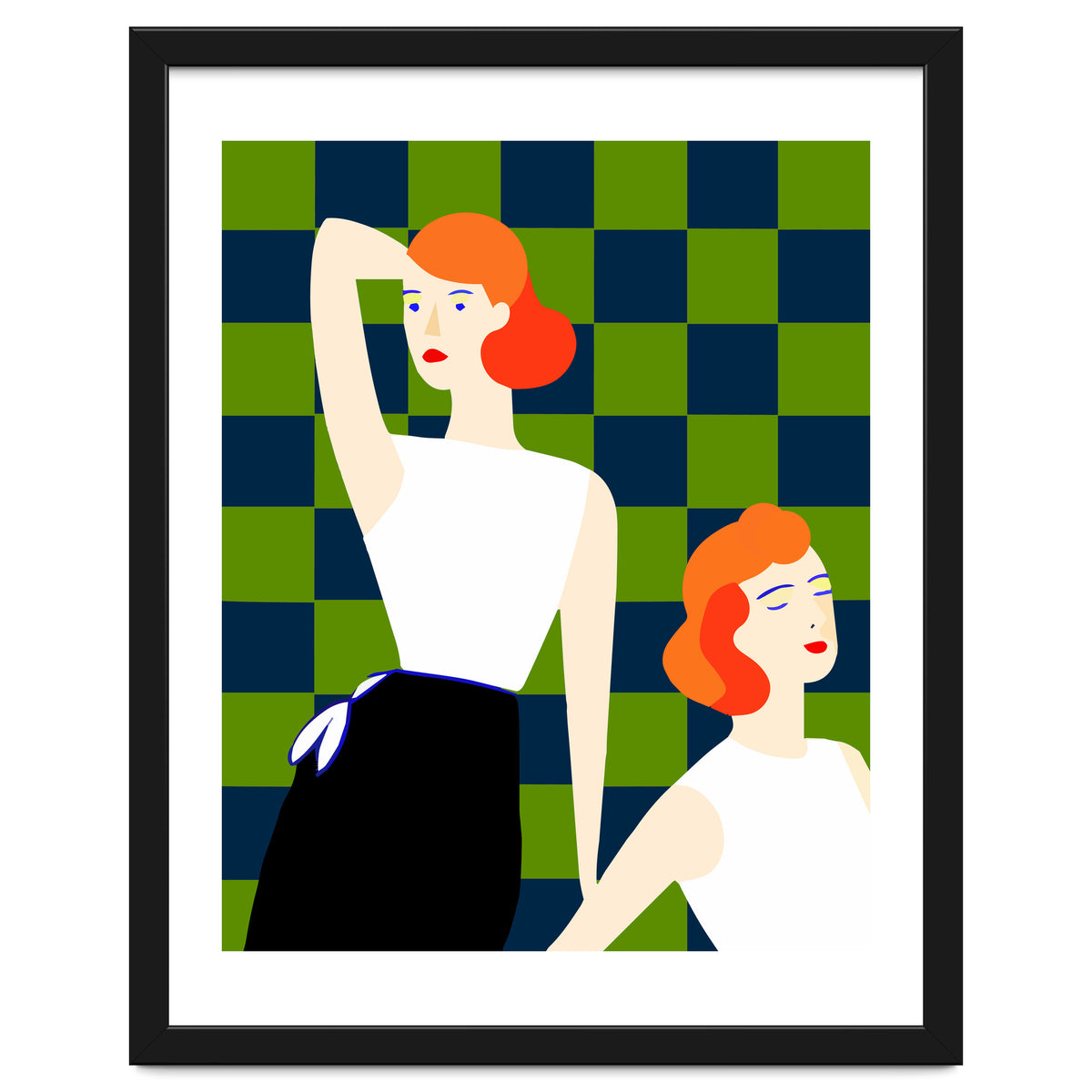 Moods, Checkers Girl Friends Chic Chess, Modern Bohemian Eclectic Woman Girl Boss, Bff Fashion Style