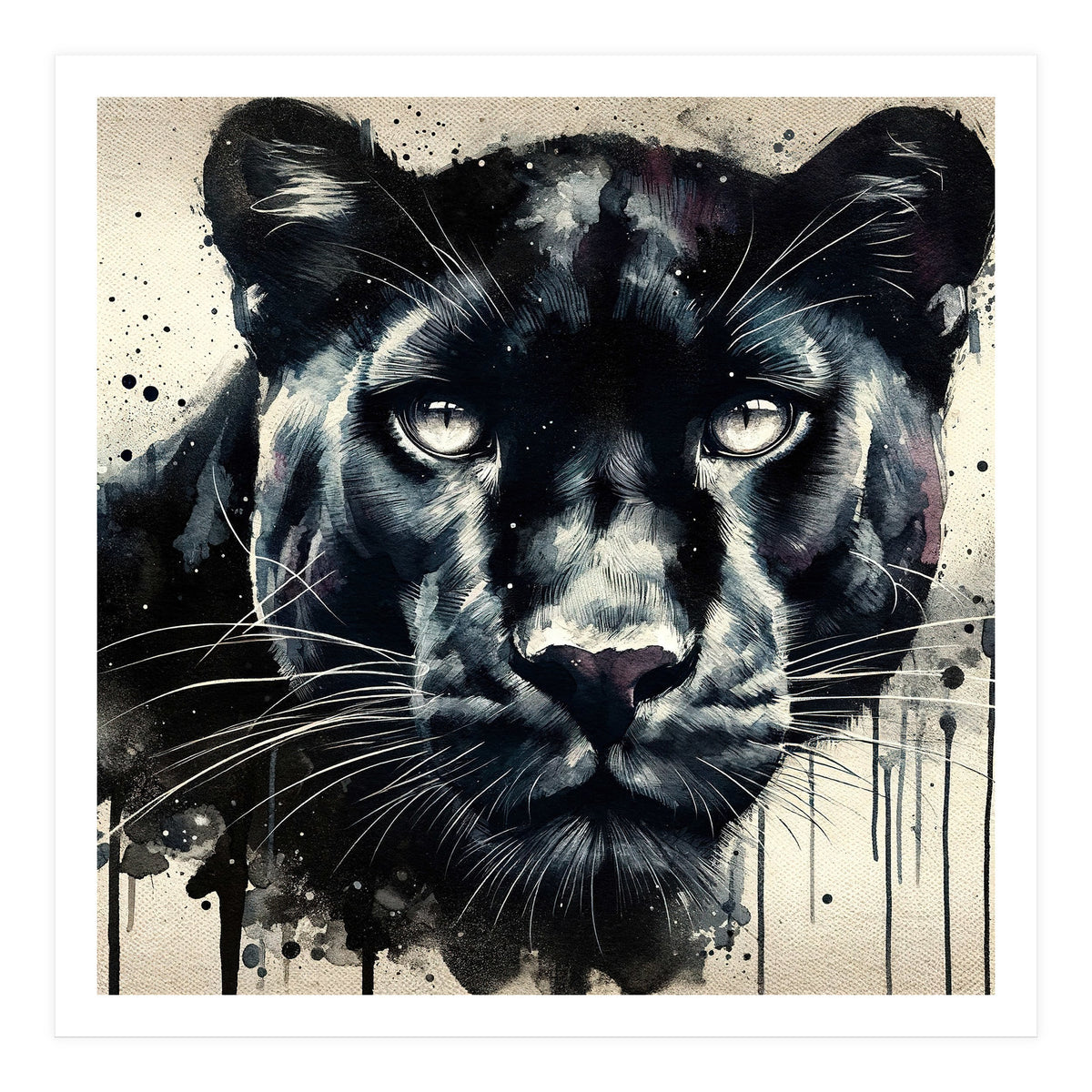 Watercolor Panther (Print Only)