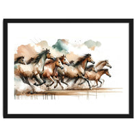 Horses Galloping