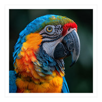 Close Up Of A Colorful Macaw Parrot (Print Only)