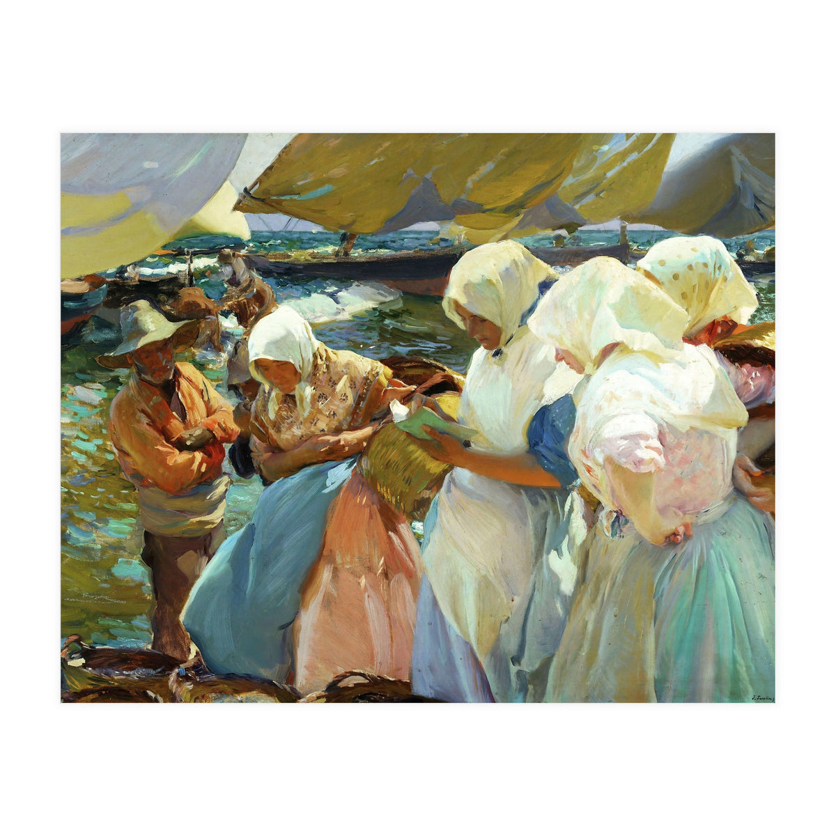 Joaquín Sorolla / 'Women of Valencia at the Beach', 1915, Oil on canvas, 93 x 126 cm. (Print Only)