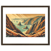Vintage Cliffside Serenity Poster