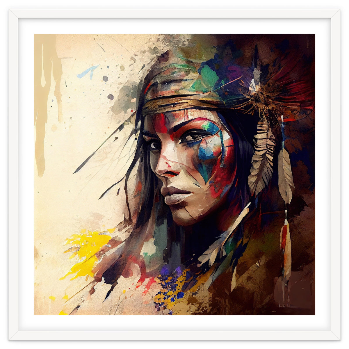 Powerful American Native Warrior Woman #4
