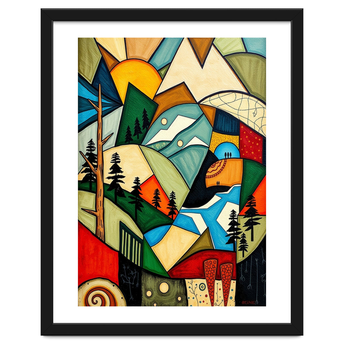 Abstract Nature Tree Mountain