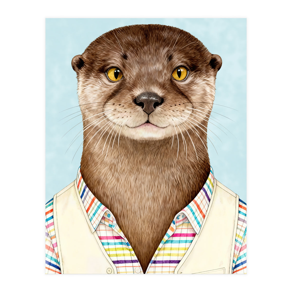 Otter Portrait in Jacket (Print Only)
