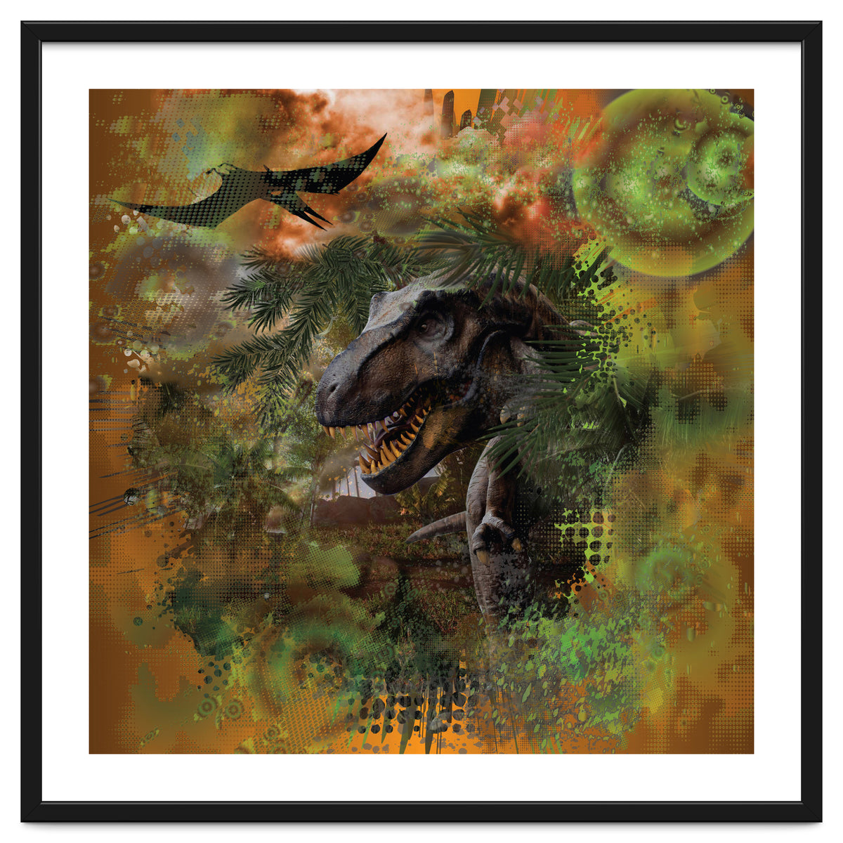 Dinosaur Jurassic T-Rex Collage