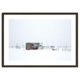 Barn in the winter snowscape thumbnail