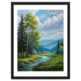 Serene Mountain River Landscape Oil Painting thumbnail
