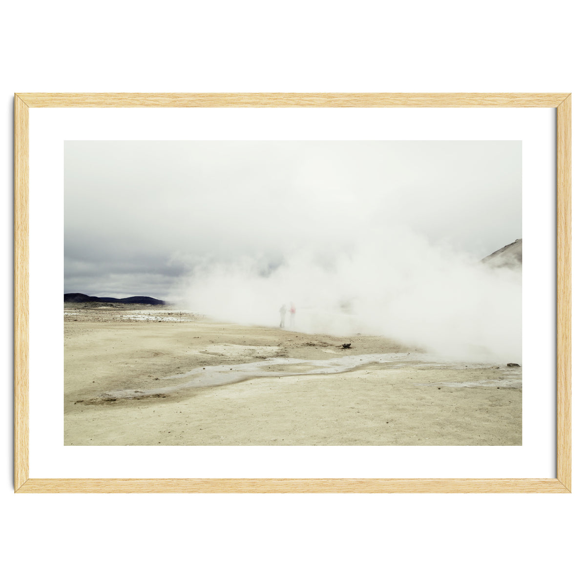 Tourists hidden in the hot spring steam -  Iceland