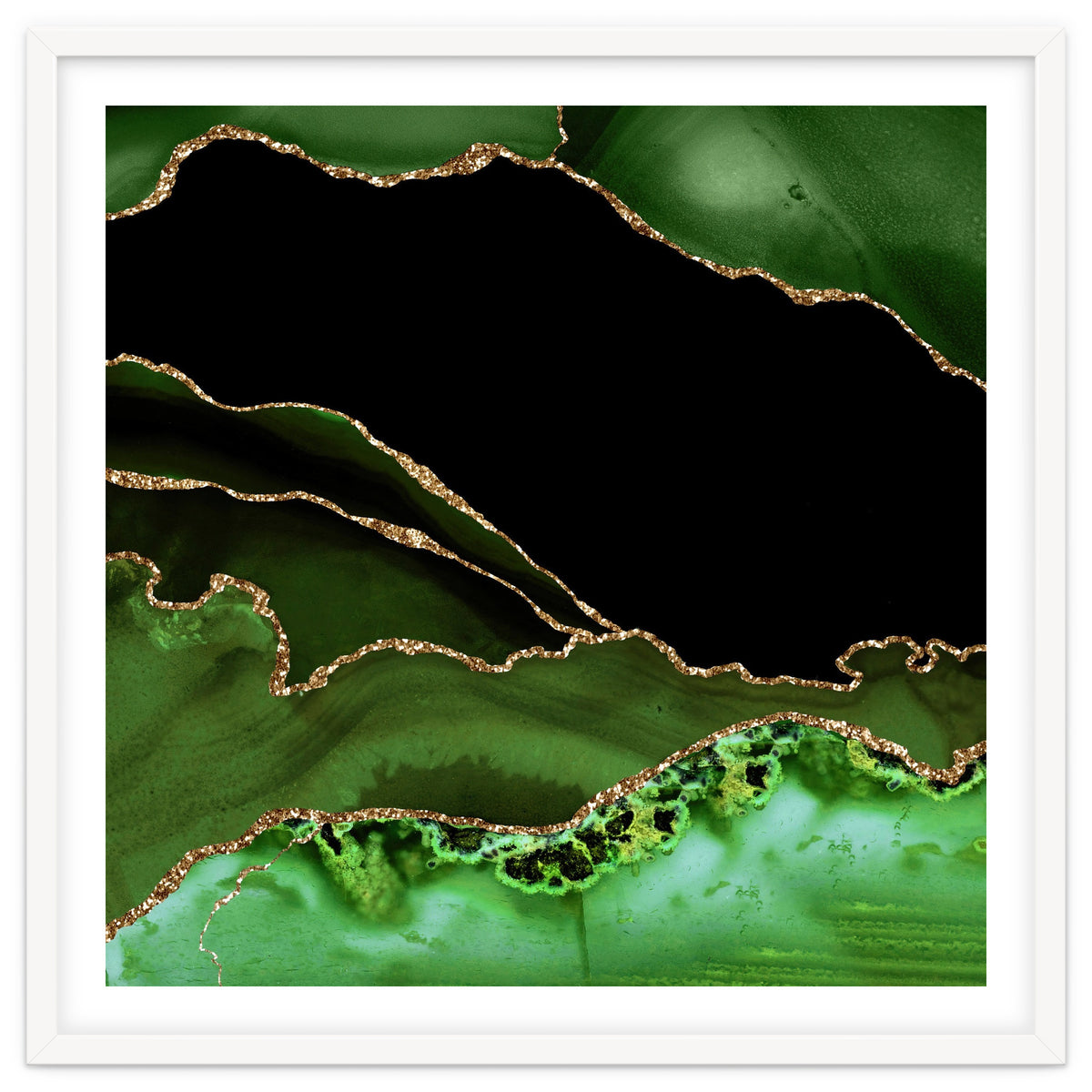 Green & Gold Agate Texture 14
