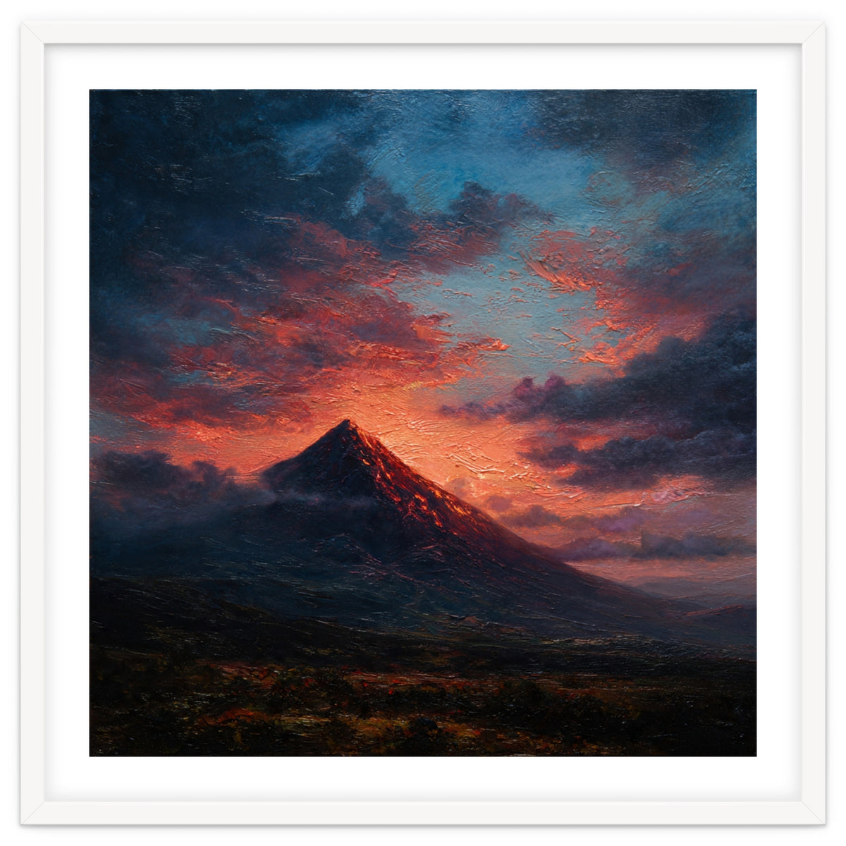 Majestic Mountain Peak at Sunset