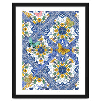 Sicilian Italian Tiles Butterflies And Flowers