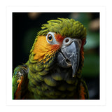 Close Up Of A Colorful Macaw Parrot Face (Print Only) thumbnail