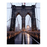 Brooklyn Bridge, USA, Moody NYC Architecture, Rainy Urban Photography (Print Only) thumbnail
