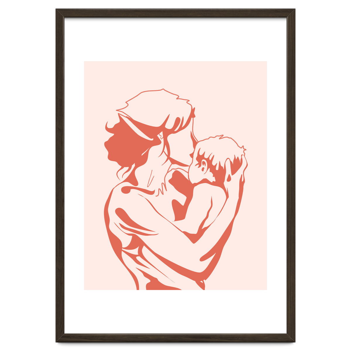 Motherhood, Human Emotion Line Art, Mother Parents Child Baby, Love Care Expression Bohemian Concept