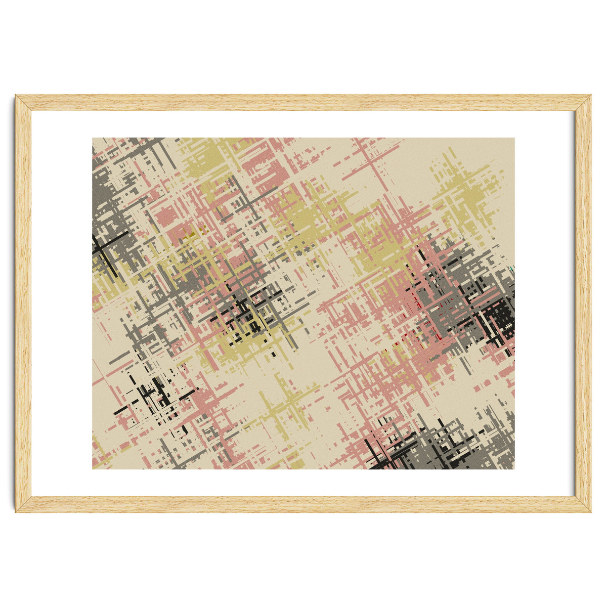 Geometric Cross Patterns Muted