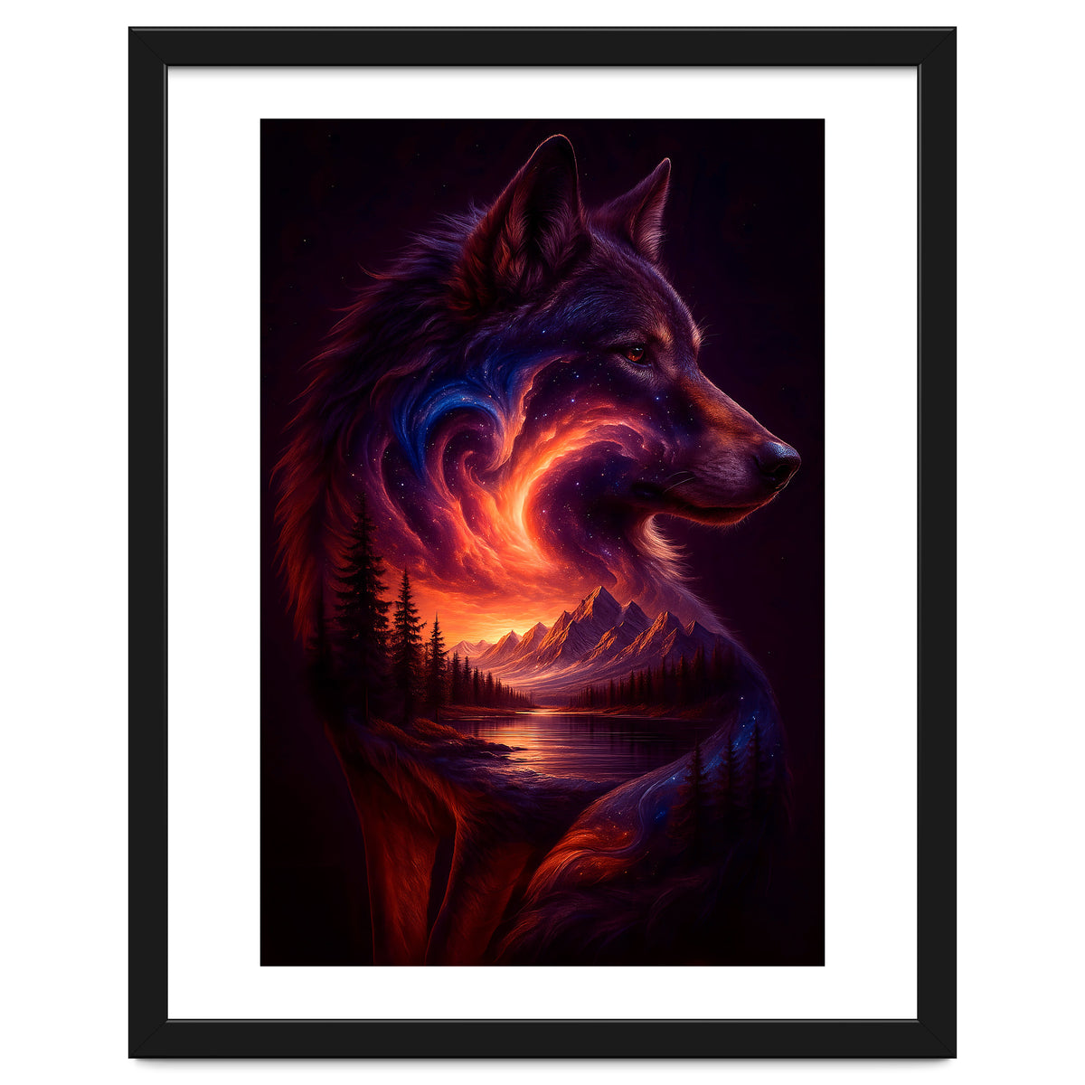 The Nebula Guardian Wolf of the Mountains