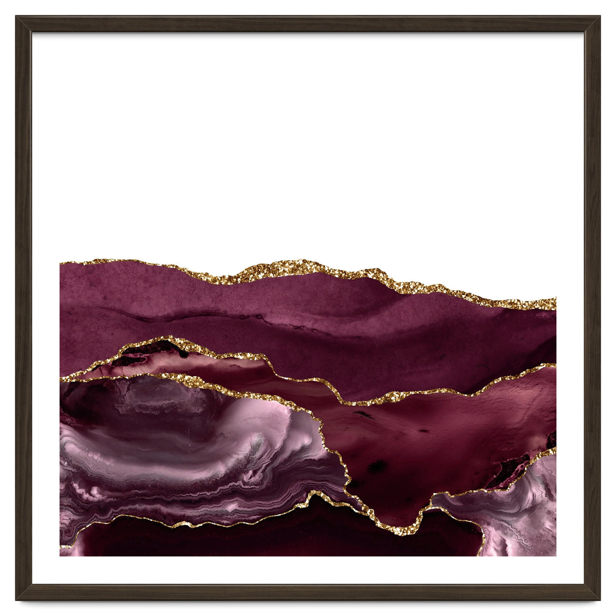 Burgundy & Gold Agate Texture 25