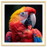 Scarlet Macaw Parrot Headshot Vibrant Colors thumbnail