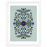 Flowers And Bows Blue And Green thumbnail