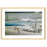 SNOW LANDSCAPE - JAPANESE ENGRAVING - 19TH CENTURY. thumbnail