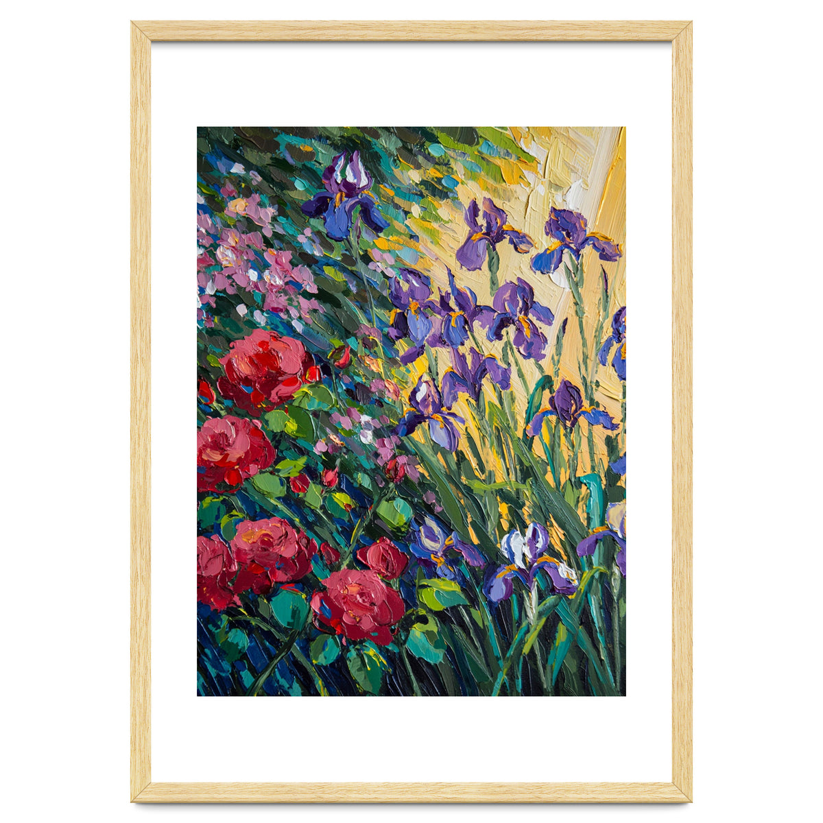 Expressive Heavy Impasto Floral Oil Painting