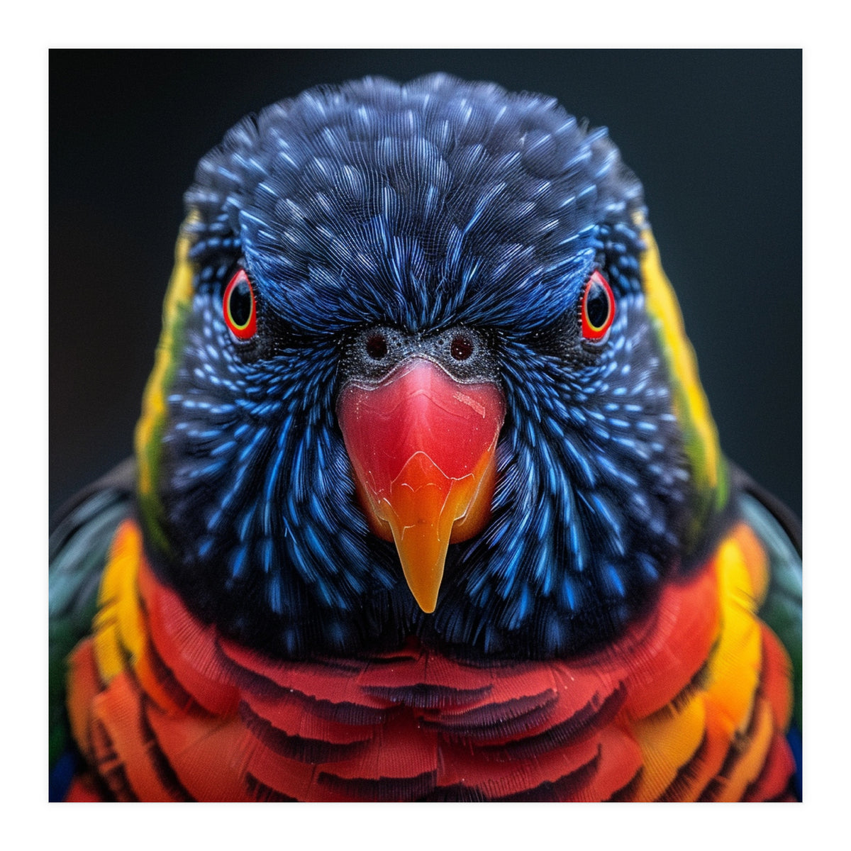 Close Up Of A Colorful Rainbow Lorikeet Bird (Print Only)