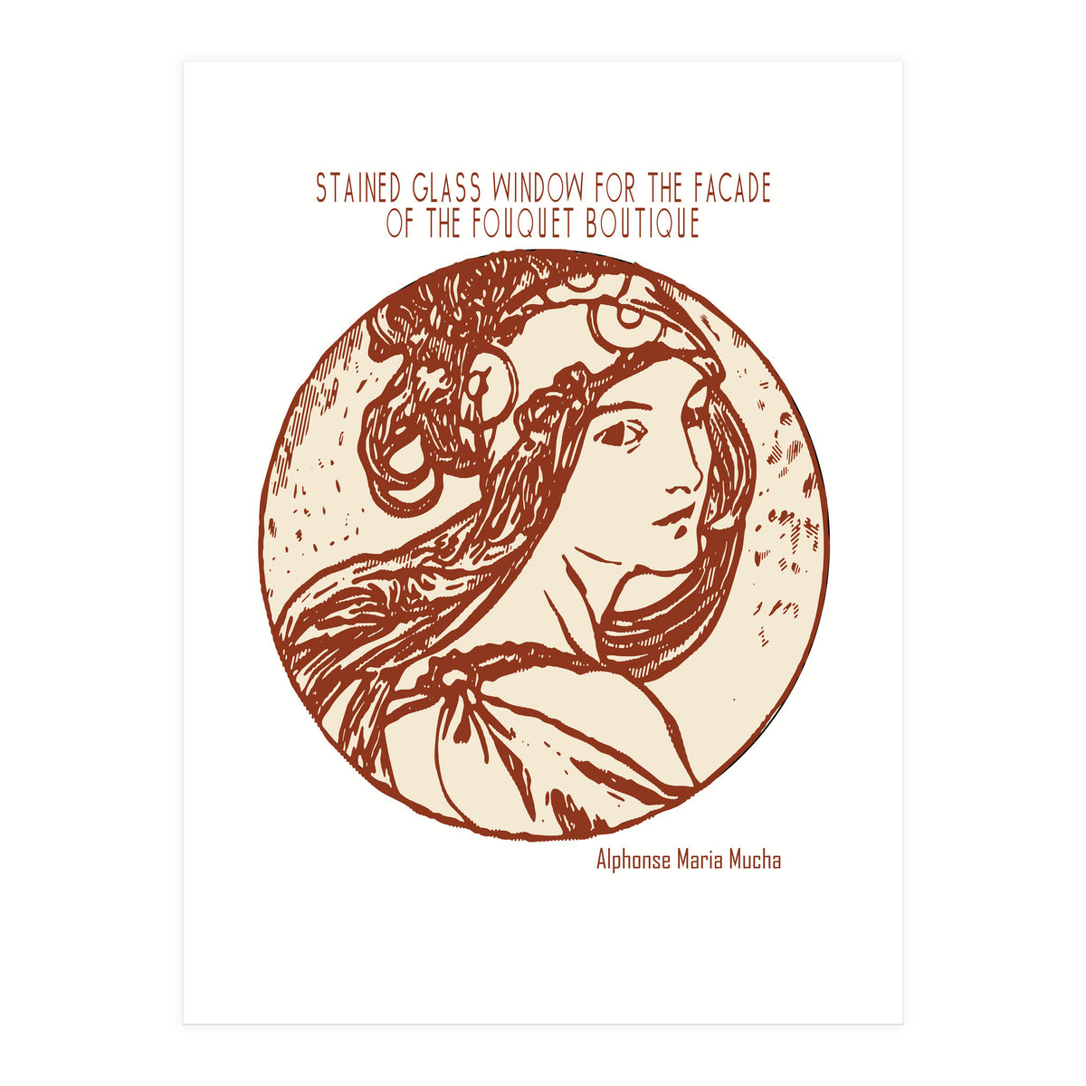 Stained Glass Window For The Facade Of The Fouquet Boutique – (Print Only)