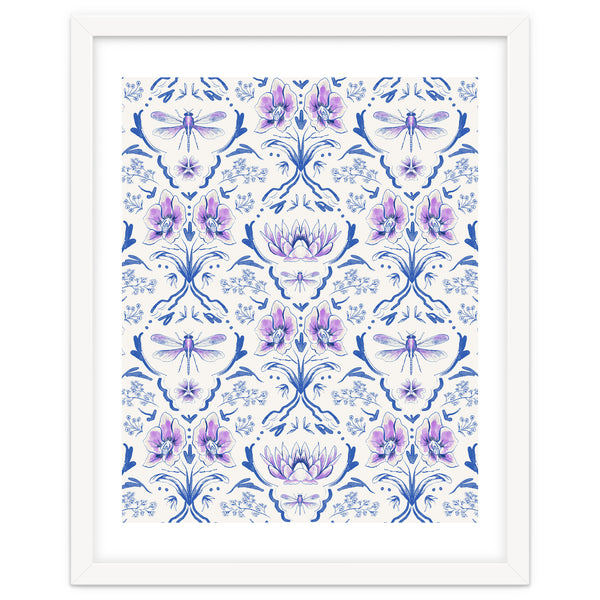 Bohemian Garden Blue Pattern