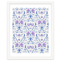 Bohemian Garden Blue Pattern