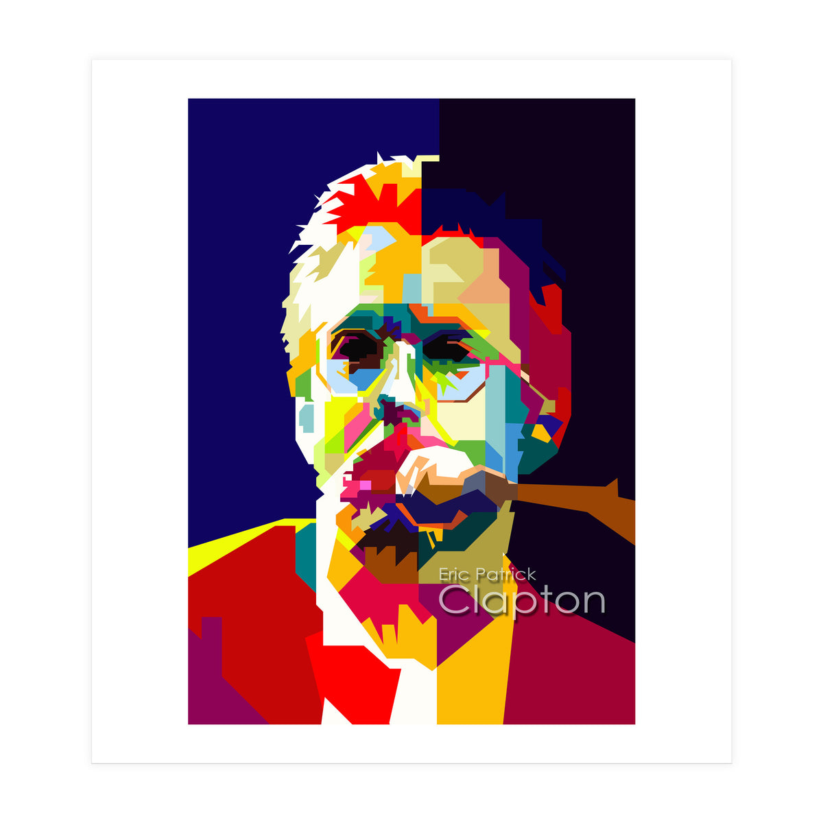 Eric Clapton English Blues Guitarist And Singer Pop Art WPAP (Print Only)