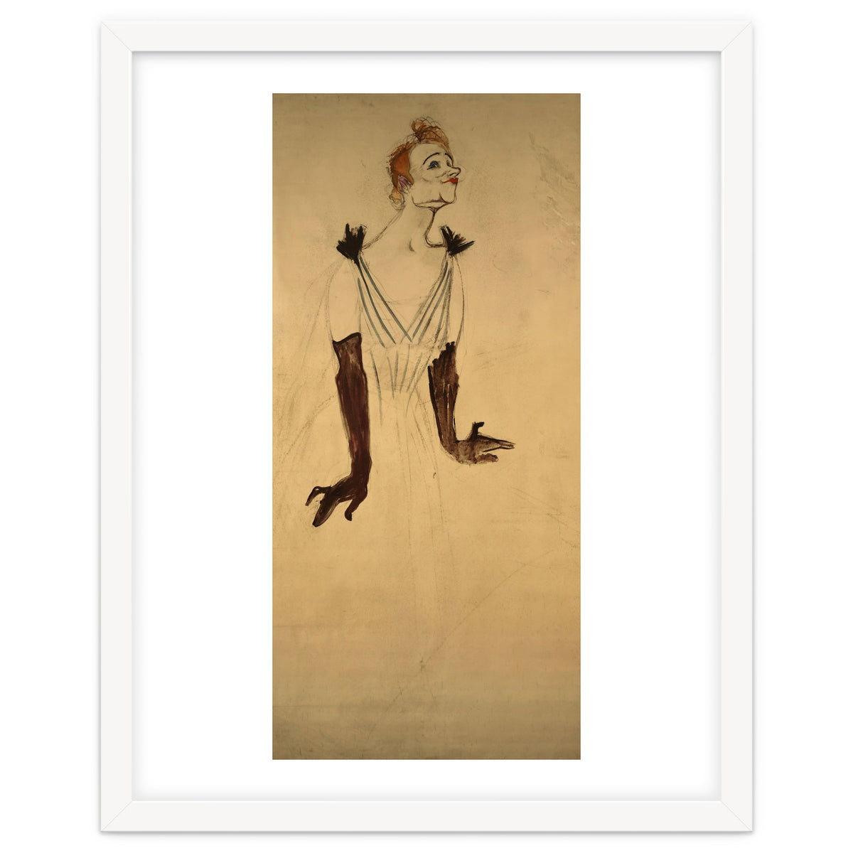 Henri de Toulouse-Lautrec / 'Yvette Guilbert', 1894, 186 x 93 cm.