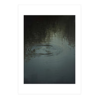 Moody Rain Puddle Ripples Oil Painting (Print Only)