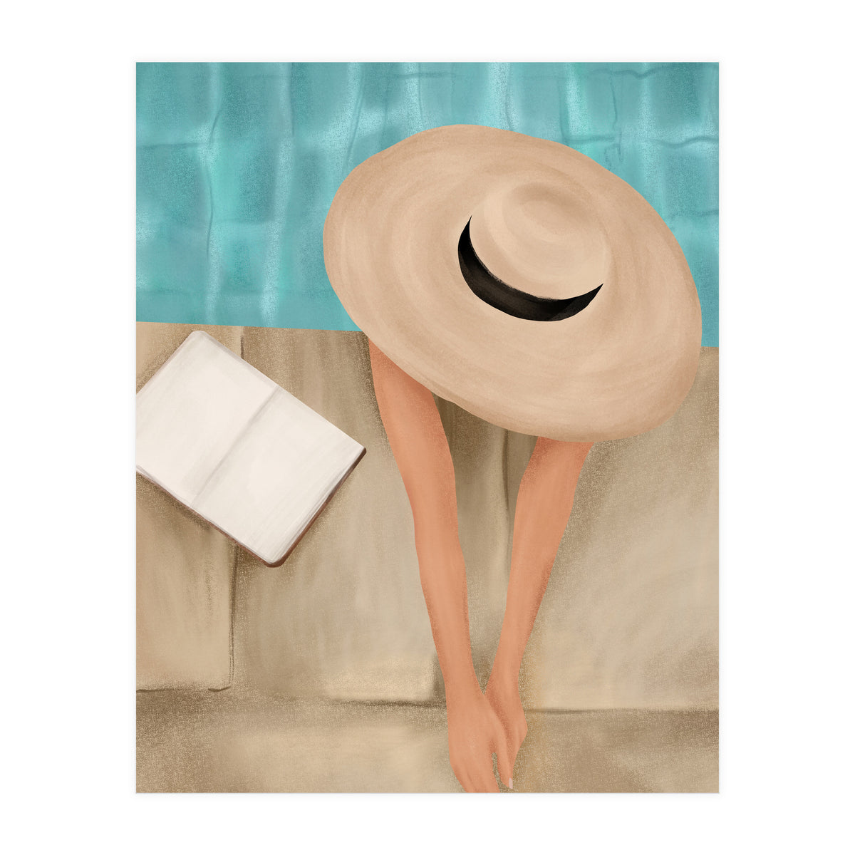 On The Edge Of The Pool II (Print Only)