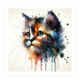 Colorful Kitten Portrait (Print Only) thumbnail