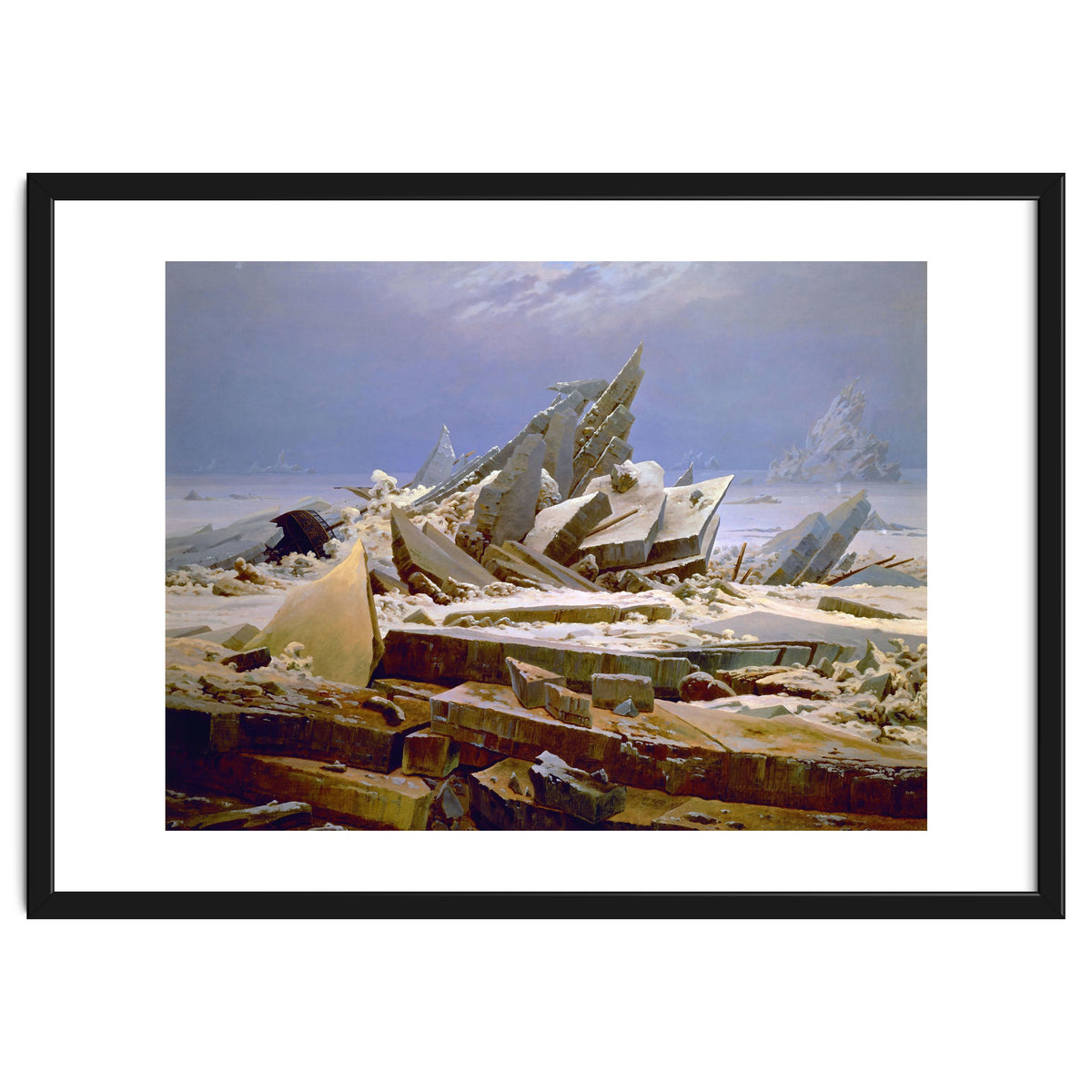 'The Sea of Ice', c. 1823-1824,  Oil on canvas, 96.7 x 126.9 cm.