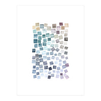 Watercolor Geometric Square Shapes Cozy (Print Only)
