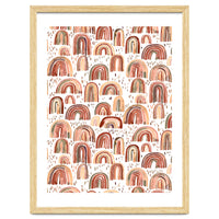 Cute Watercolor Rainbows Terracota