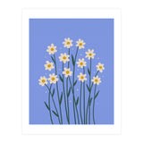 Simple Daisies - periwinkle (Print Only) thumbnail