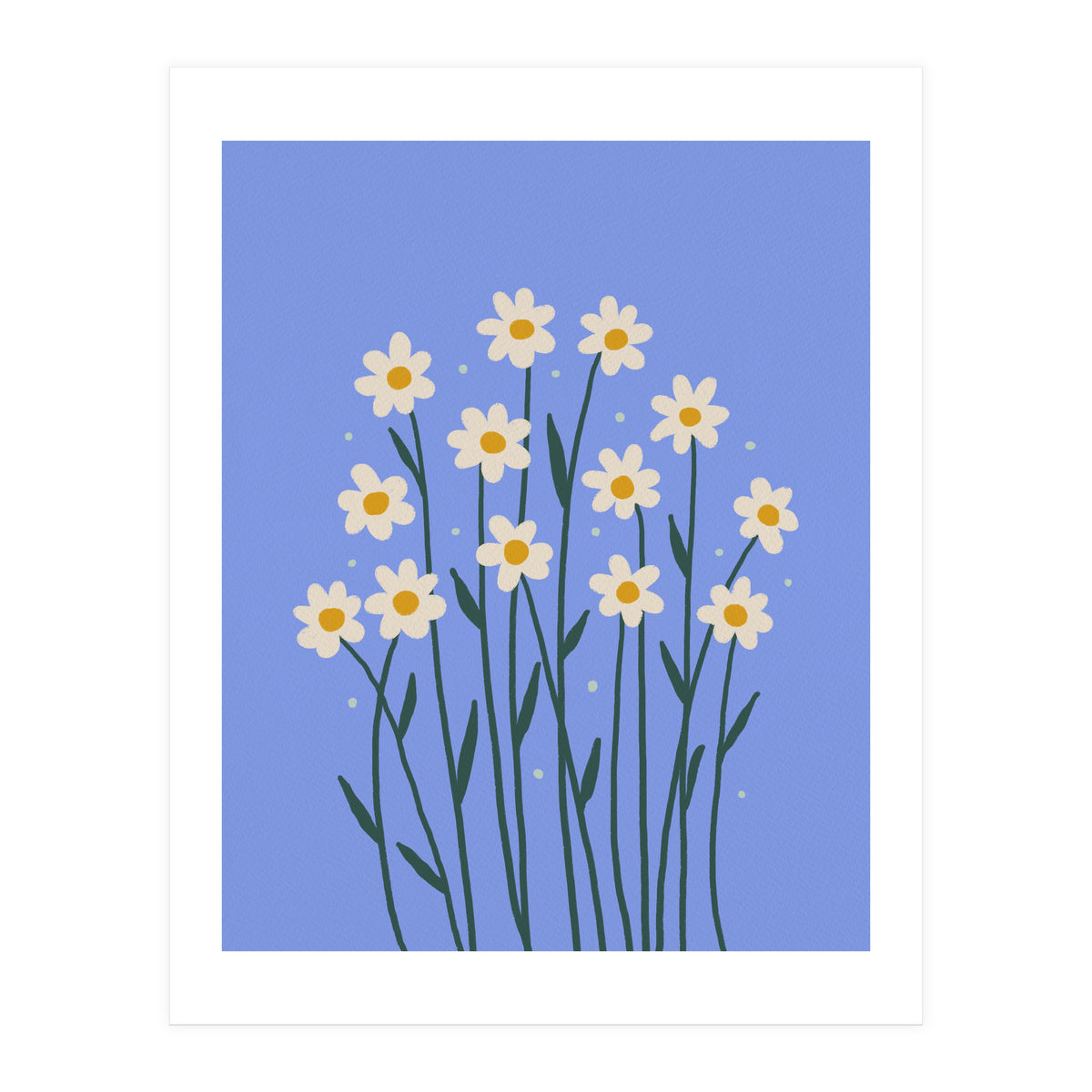 Simple Daisies - periwinkle (Print Only)