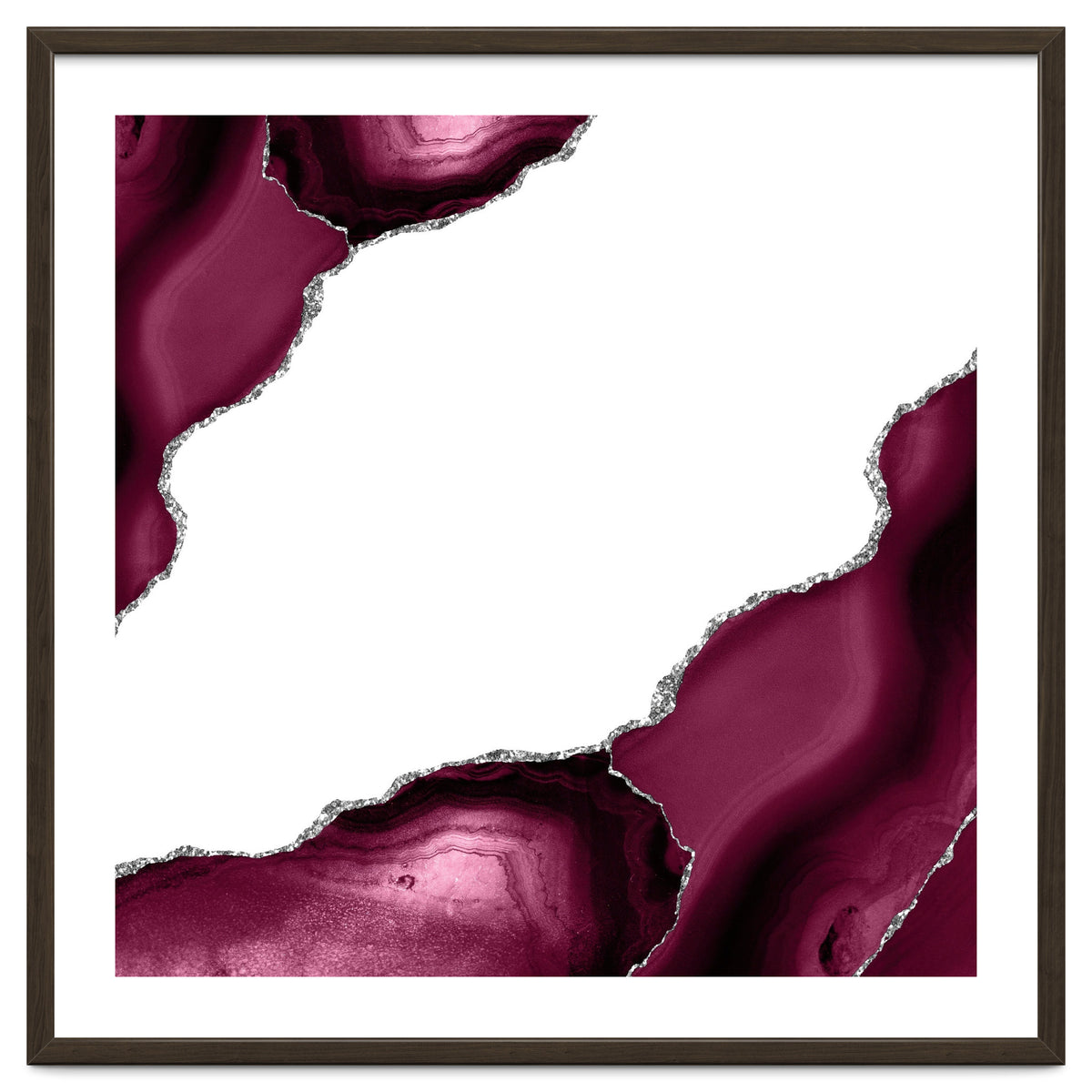 Burgundy & Silver Agate Texture 08