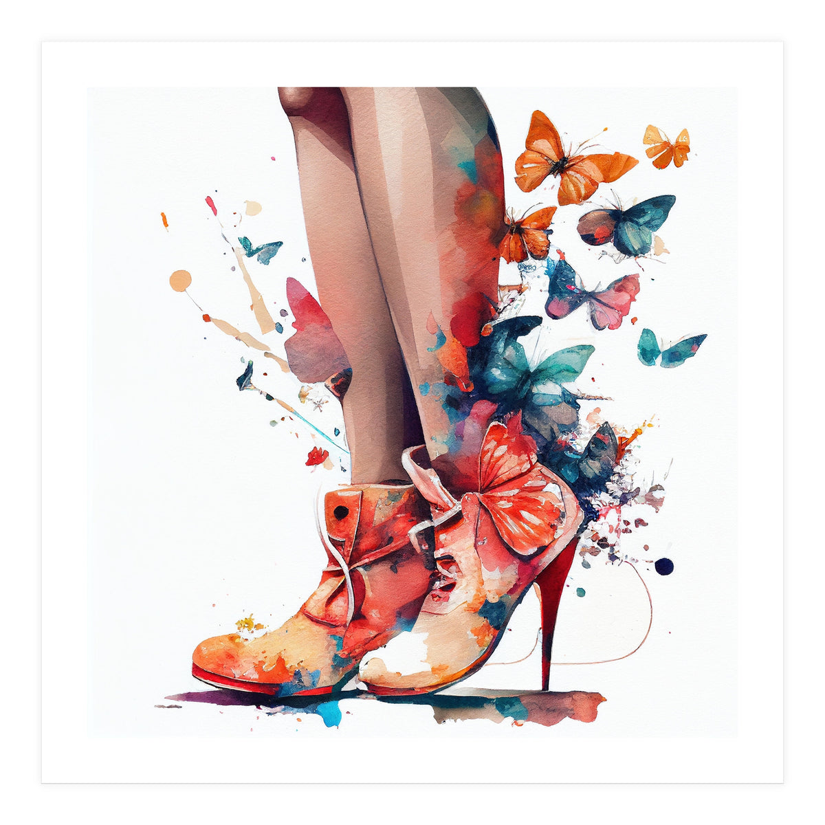Butterfly Heels Splash (Print Only)