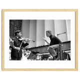 Conductor Herbert von Karajan rehearsing with Nathan Milstein in Lucerne, Switzerland. Lucerne,1957. thumbnail