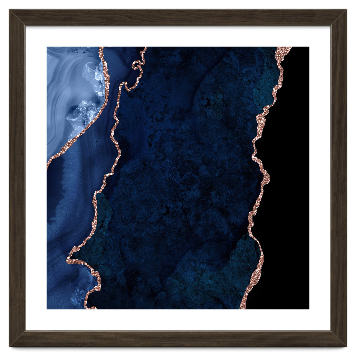 Navy & Rose Gold Agate Texture 15