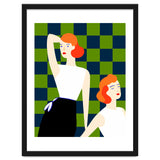 Moods, Checkers Girl Friends Chic Chess, Modern Bohemian Eclectic Woman Girl Boss, Bff Fashion Style thumbnail