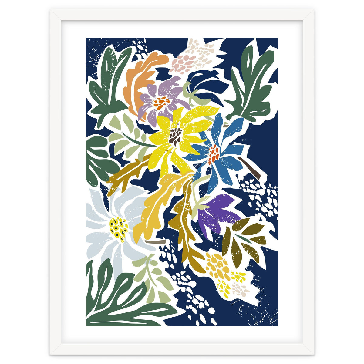 cosmopolitan flowers navy blue