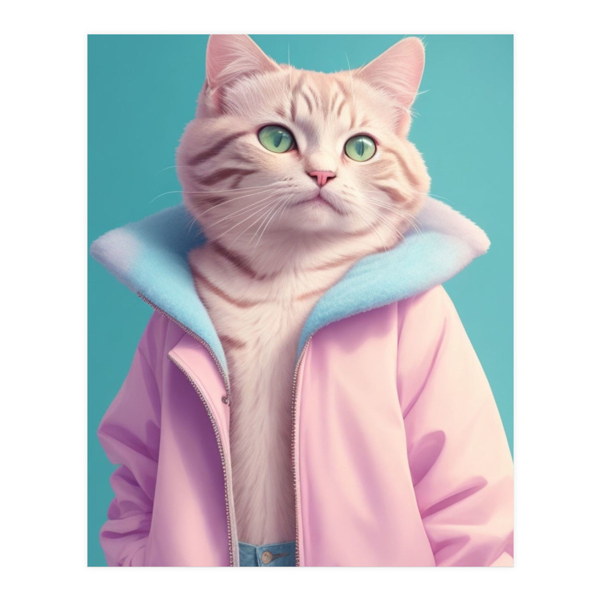Cat Wearing Jacket (Print Only)