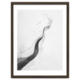 Abstract Black And White Ink Flowing Lines With Splatter thumbnail